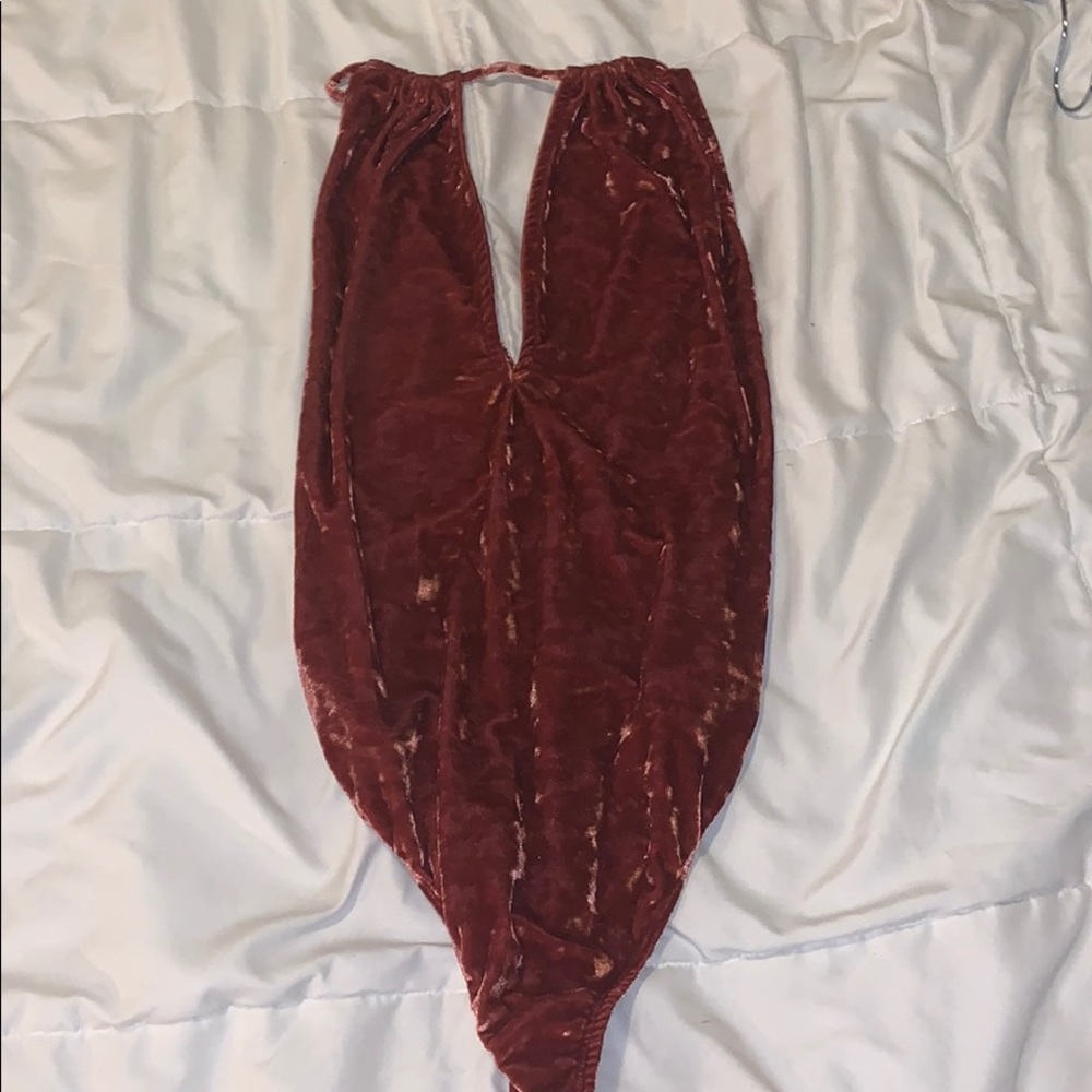Urban velvet backless body suit
